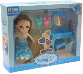 Lalka ze szklanymi oczami z toaletką - Merkpol