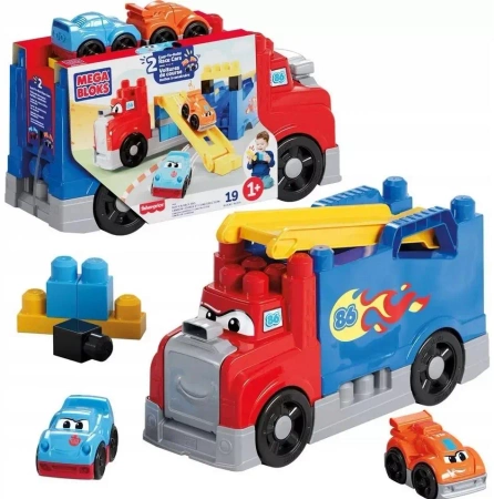 Mega Bloks Build&Rig Race Ciężarówka + autka - Fisher- Price