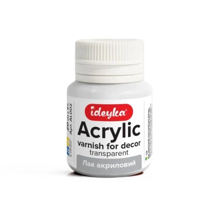 Błyszczący lakier akrylowy do dekoracji 20ml - Ideyka