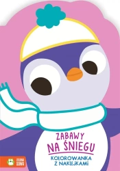 Zimowe kolorowanie. Zabawy na śniegu - Ewelina Protasewicz