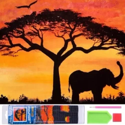 Diamentowa mozaika Słoń 1004944 - Norimpex