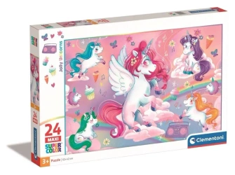Puzzle 24 Maxi Super Kolor Jolly Unicorns - Clementoni