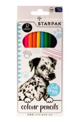 Kredki ołówkowe Pieski 12 kolorów 12 opakowań