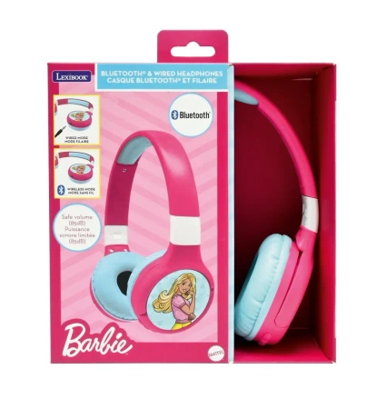 Słuchawki 2w1 Barbie bluetooth Lexibook HPBT010BB