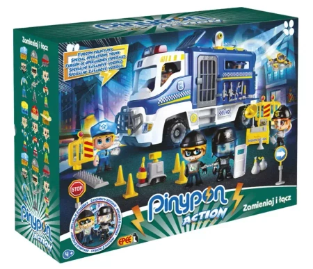 Pinypon Action. Furgon policyjny z 2 figurkami i akcesoriami