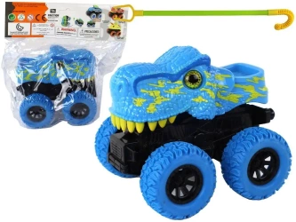 Terenówka pchacz Tyranozaur niebieski - Leantoys