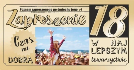 Zaproszenie Urodziny 18 (10szt) - AbCard