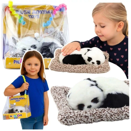 Śpiąca panda na poduszce - Leantoys