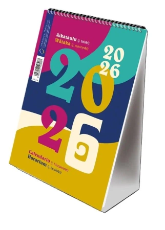 Kalendarz 2026 A5 pionowy ze spiralką kolory - Michalczyk i Prokop