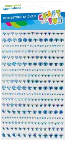 Ozdoby Dekoracyjne Samoprzylepne Kryształki niebieskie Op.18szt. Craft with Fun 545766