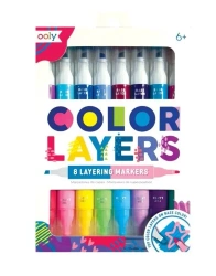 Flamastry dwustronne Color Layers 8szt - ooly