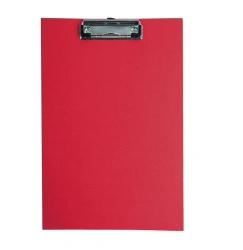 Deska A4 PVC z klipsem czerwona D.RECT