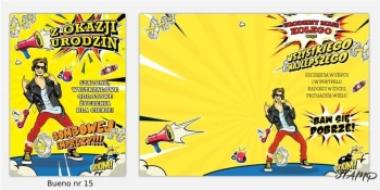 Karnet Bueno B6 + koperta wzór nr 15 Urodziny - Stamp