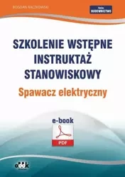 eBook Szkolenie wstępne Instruktaż stanowiskowy Spawacz elektryczny - Bogdan Rączkowski