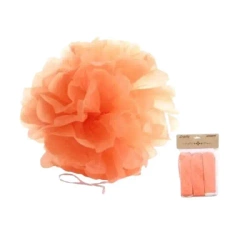 Ozdoba papierowa pompon pomarańczowa 25cm 3szt - Penword