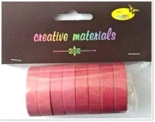 Taśmy papierowe różowe 10mm 8szt - Galeria Hobby