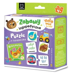 Mały miś to lubi! Zabawy logopedyczne. Puzzle - Anna Podgórska
