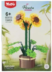 Klocki konstrukcyjne Kwiaty 730 elementów - MEGA CREATIVE