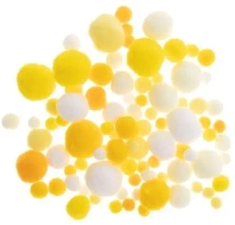 Pompony białe i w odcienach żółtego 20g - Brewis