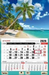 Kalendarz 2026 jednodzielny tropiki - Pan Kalendarzyk