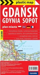 Plastic map Gdańsk Gdynia Sopot 1:26 000 w.2023 - praca zbiorowa
