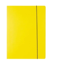 Teczka A4 kartonowa z gumką żółta 300g D.RECT
