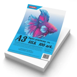 Papier kredowy powlekany A3 150 g/m silk 100 ark - Tobby