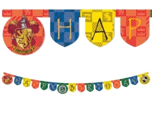 Banner Harry Potter Hogwarts Houses - Happy Birthd - Godan