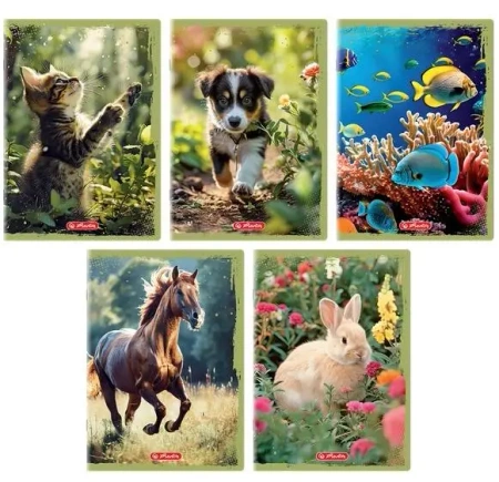 Zeszyt A5/32K linia Animals (10szt) - HERLITZ