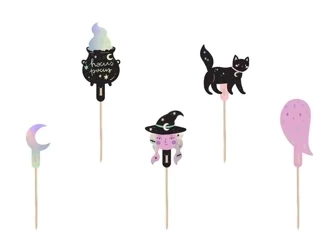 Dekoracje do muffinek Halloween 14cm 6szt - PartyDeco