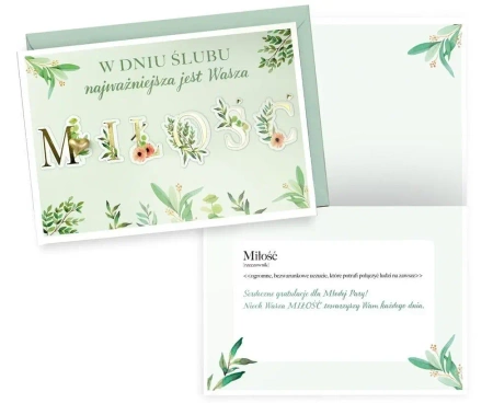 Karnet B6 Ślub - Kukartka