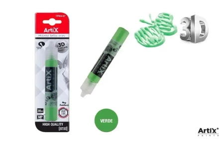 Farba strukturalna 3D zielony 30ml - Artix
