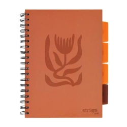 Kołozeszyt Pads B5/100K kratka Floral ceglany - Strigo
