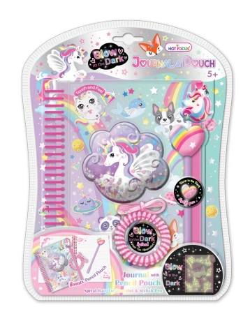 Notatnik na spirali w saszetce Jednorożec