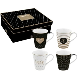 Kubki porcelanowe Caffee 300ml 4szt - Easy Life