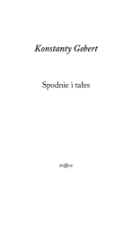 Spodnie i tałes - Konstanty Gebert