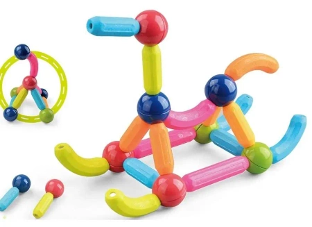 Klocki magnetyczne 64el - Madej