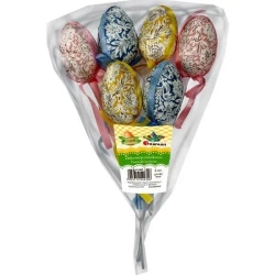 Jajka styropianowe 38x58mm 3 kolory 6szt - Titanum