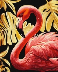 Malowanie po numerach - Elegancki flaming 40x50cm - Ideyka