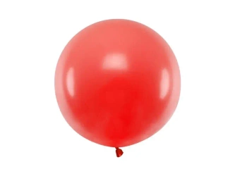 Balon okrągły pastel poppy red 60cm - PartyDeco