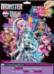 Monster High. Zdrapuj, koloruj, naklejaj - praca zbiorowa