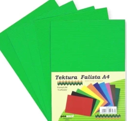 Tektura A4 falista zielona 5szt - Penword
