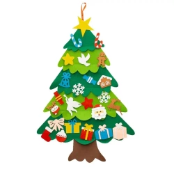 Diy filcowa choinka z ozdobami 71x90cm 25el - Dalprint