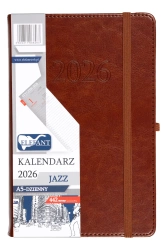 Kalendarz 2026 A5 dzienny Jazz brązowy - praca zbiorowa