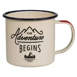 Kubek kempingowy Adventure Begins - 325ml kremowy - Gentlemen's Hardware