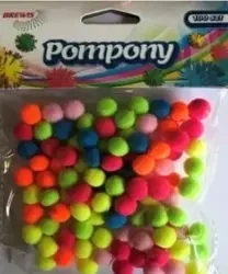Pompony 10mm 100szt - Brewis