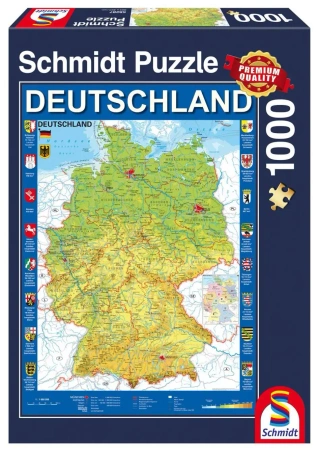 Puzzle 1000 PQ Mapa Niemiec 106613 - Schmidt Puzzle