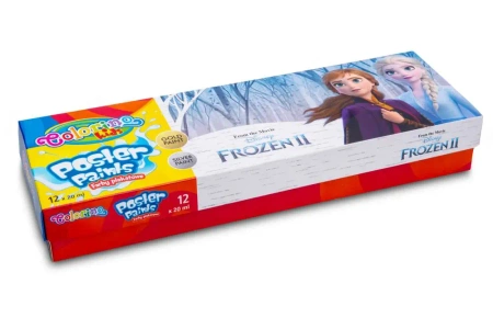 Farby plakatowe mix 20 ml Colorino Kids 12 kolorów Frozen - PATIO