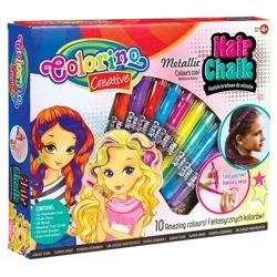 Pastele kredowe do włosów Colorino Kids 10 sztuk - PATIO