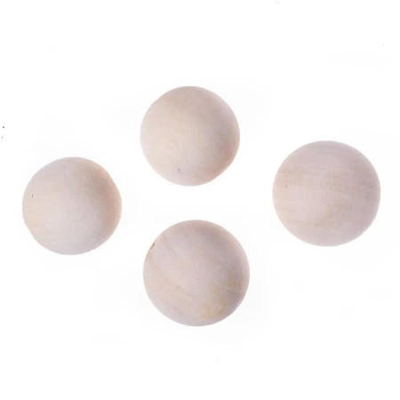 Koraliki drewniane kulki 40mm 4szt - Dalprint dpCraft